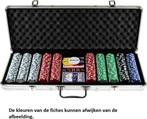 Poker Koffer (500 stenen) | HOT Games - Spelonderdelen, Hobby en Vrije tijd, Gezelschapsspellen | Kaartspellen, Nieuw, Verzenden