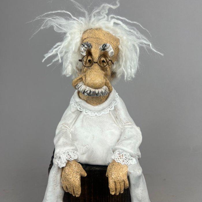 Anna Em - sculptuur, Einstein LARGE - hand made - 29 cm -, Antiek en Kunst, Kunst | Designobjecten