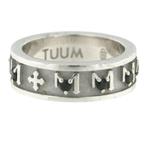 Zonder Minimumprijs - Tuum - Ring Zilver - Zwarte Spinello, Nieuw