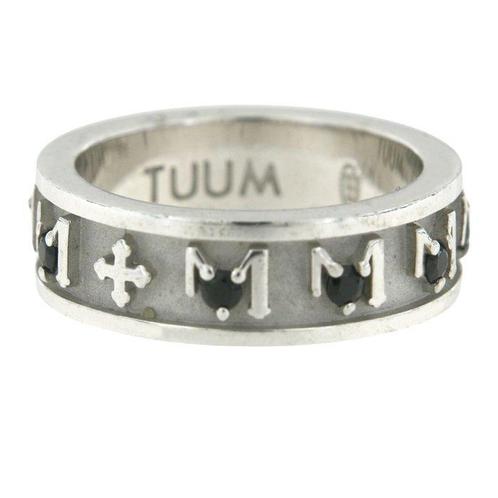 Zonder Minimumprijs - Tuum - Ring Zilver - Zwarte Spinello, Sieraden, Tassen en Uiterlijk, Ringen