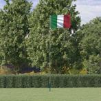 vidaXL Vlag met vlaggenmast Italië 5,55 m aluminium, Verzenden, Nieuw