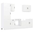 Keukenkastenset Zwart 7-Delig – Met Wand- & Ovenkasten, Huis en Inrichting, Verzenden, Nieuw