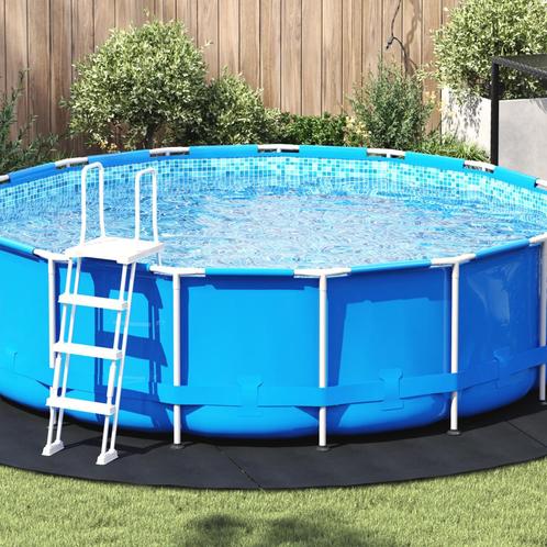 vidaXL Zwembad Grondzeil Zwart Ø 396 cm Niet-geweven Stof, Tuin en Terras, Zwembad-toebehoren, Nieuw, Verzenden