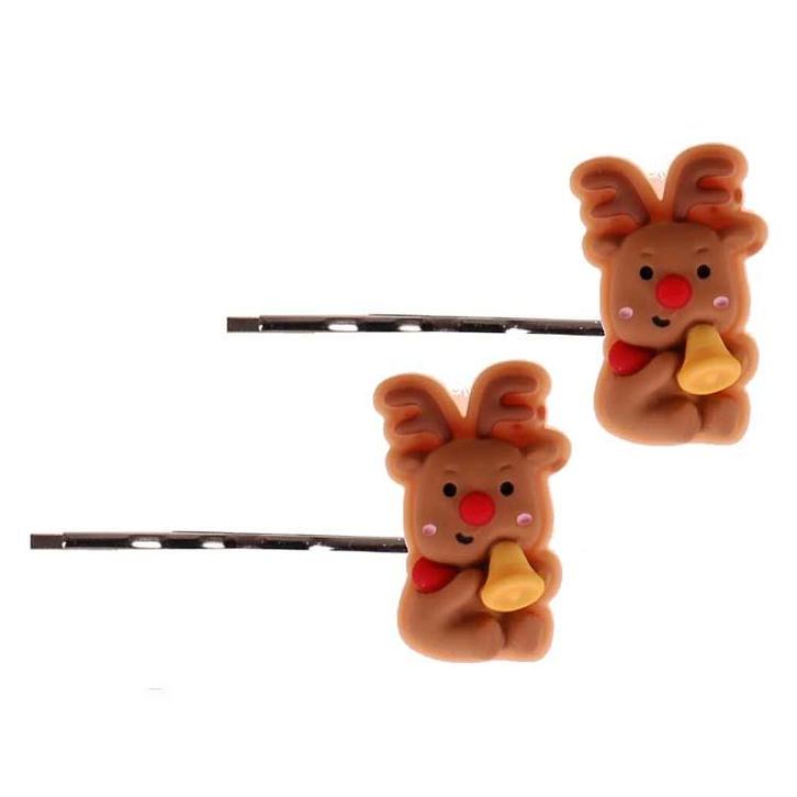 Schuifspeldjes Zilverkleurig Kerstthema - Rudolf Rendier - S, Sieraden, Tassen en Uiterlijk, Kindersieraden, Nieuw, Ophalen of Verzenden