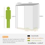 TRUUSK Metalen Tuinhuis 1,34 m² - Lessenaarsdak - Gereedscha, Verzenden, Nieuw