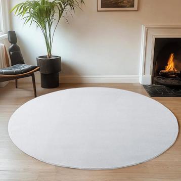Rond Wasbaar Vloerkleed | Joy | Wit | 200x200 cm beschikbaar voor biedingen
