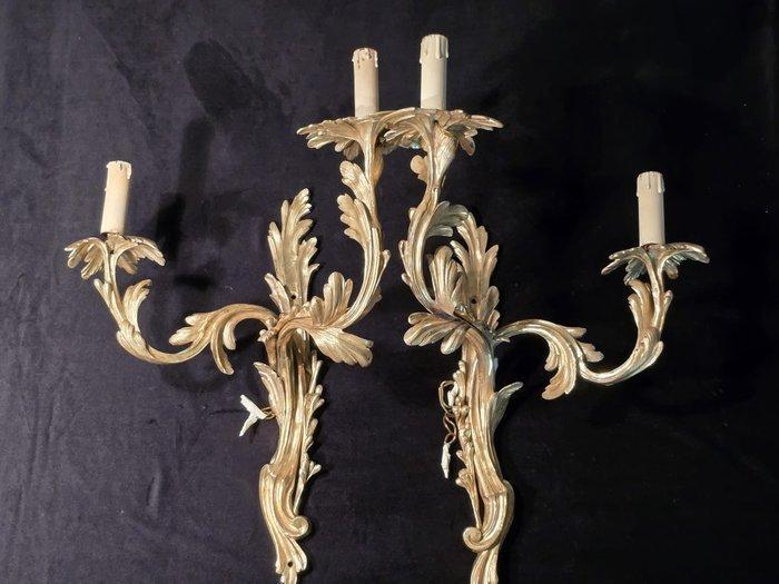 Wandkandelaar (2) - Verguld brons, Antiek en Kunst, Antiek | Meubels | Stoelen en Banken