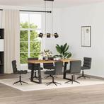 vidaXL Eetkamerstoelen 6 st kunstleer zwart, Verzenden, Nieuw, Zwart