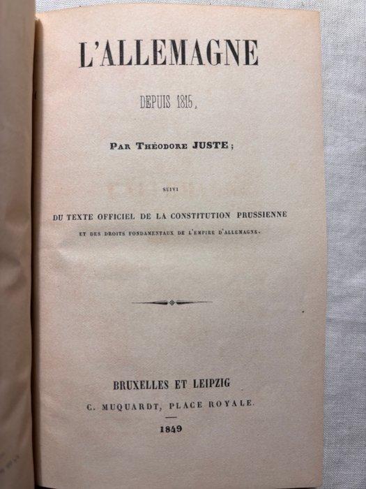 Théodore Juste - L’Allemagne depuis 1815, suivi du texte, Antiek en Kunst, Antiek | Boeken en Bijbels