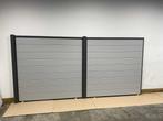 Veiling - Aluminium schuttingdeel - Lichtgrijs - 379x181 cm, Nieuw