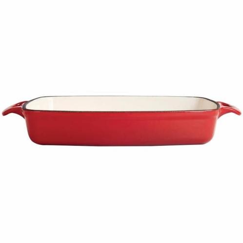 Rechthoekige schaal - gietijzer - 390x225mm - rood, Zakelijke goederen, Horeca | Keukenapparatuur, Nieuw in verpakking, Ovens, Magnetrons en Steamers