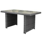 Ibiza XL lounge-diningtafel 140x80xH70 cm antraciet, Tuin en Terras, Ophalen of Verzenden, Nieuw, Wicker