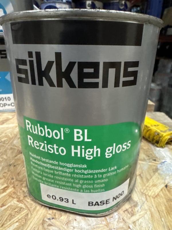 SIKKENS RUBBOL BL Rezisto high gloss - ral 9010 - 1 liter, Doe-het-zelf en Verbouw, Verf, Beits en Lak, Verf, Overige kleuren