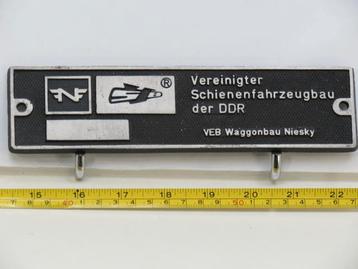 EisenbahnSchild Vereinigter Schienenfahrzeugbau der DDR N...