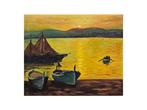 European School (XX) - Boats at sunset