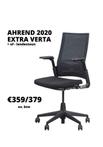 Ahrend 2020 Extra Verta - Bureaustoel - Zwart - Goedkoopste