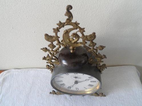 Wekker - Antiek Zink, brons, glas, ijzer - 1900-1910, Antiek en Kunst, Antiek | Klokken