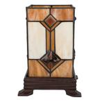 Tiffany kubus tafellamp – L 16,5 CM x B 16,5 CM x H 21 CM, Verzenden, Nieuw