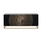 *WOONWINKEL* Kare Design Madeira Dark Zwart Dressoir Met Hou, Verzenden, Nieuw