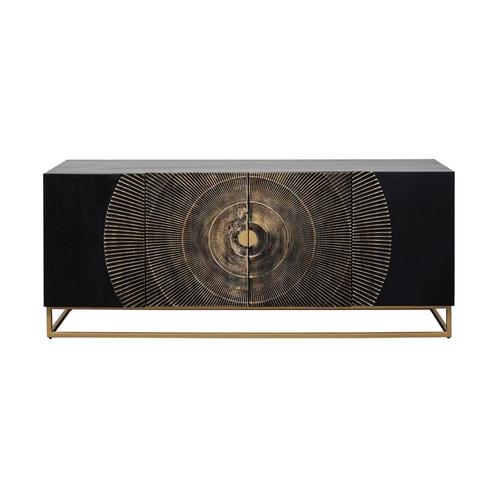 *WOONWINKEL* Kare Design Madeira Dark Zwart Dressoir Met Hou, Huis en Inrichting, Kasten | Dressoirs, Nieuw, Verzenden