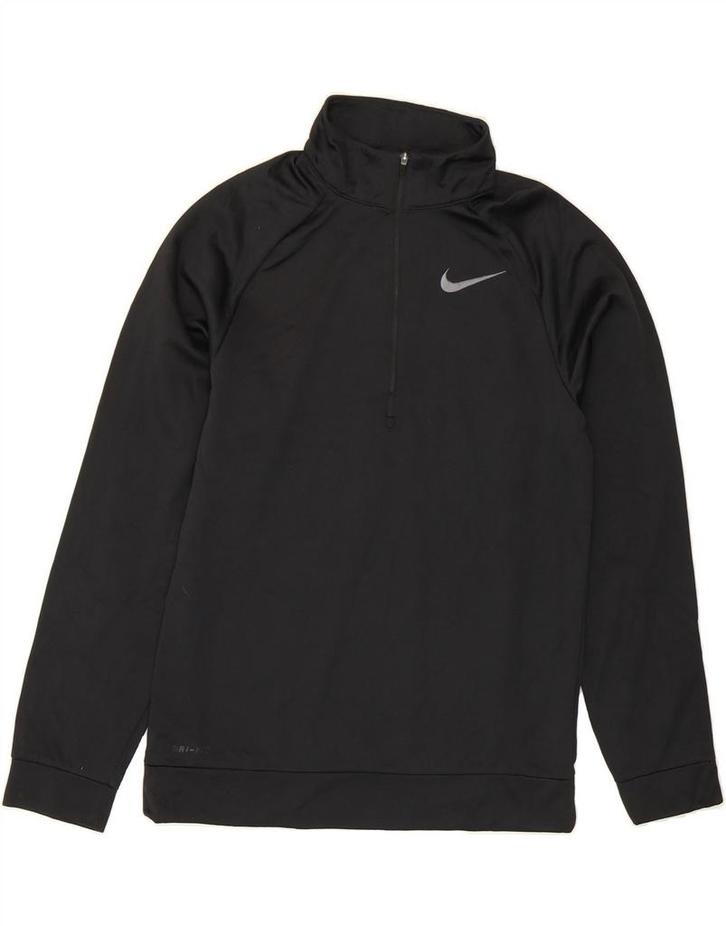 NIKE Mens Dri Fit Zip Neck Sweatshirt Jumper Small Black, Kleding | Heren, Truien en Vesten, Verzenden