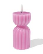 HEMA Led vormkaars 6.2x15cm diabolo roze, Huis en Inrichting, Woonaccessoires | Kandelaars en Kaarsen, Verzenden, Nieuw