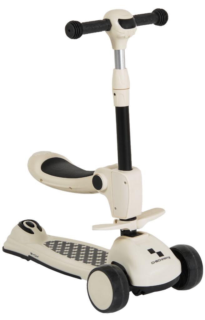 Byox Checkmate Royal White 2-in-1 Step/Loopfiets, Kinderen en Baby's, Speelgoed | Buiten | Voertuigen en Loopfietsen, Nieuw, Verzenden