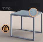 Polyrotan Balkonset Tuinset 3-delig Grijs (Tafels-Stoelen), Verzenden, Nieuw