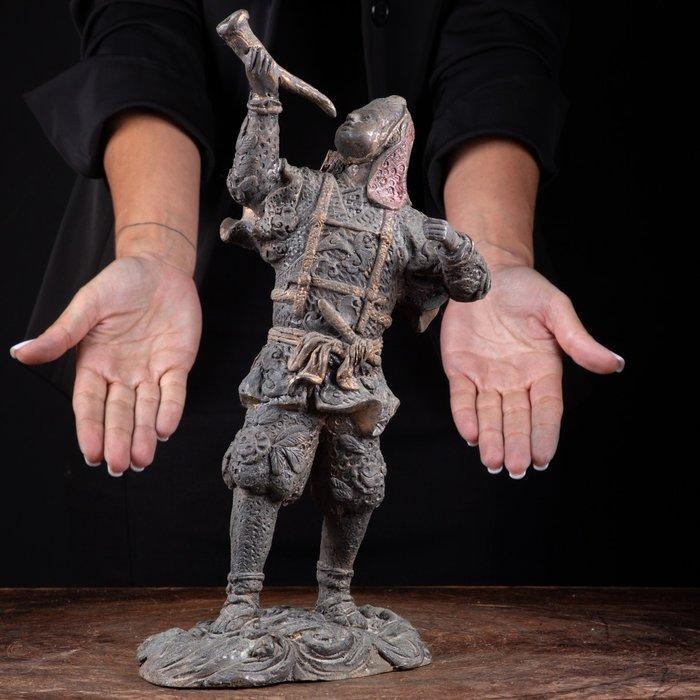 sculptuur, Japanese Ancient Collection - Okimono - Horn, Antiek en Kunst, Curiosa en Brocante