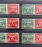 Nederland 1941 - 5 x 2 nieuwe (plaat)fouten op rolzegel, Postzegels en Munten, Postzegels | Nederland, Gestempeld