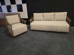 Showroommodel Milano stoel bank loungeset 2 delig teakhout, Ophalen of Verzenden, Nieuw