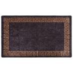 vidaXL Vloerkleed wasbaar anti-slip 120x180 cm zwart en, Verzenden, Nieuw, Zwart