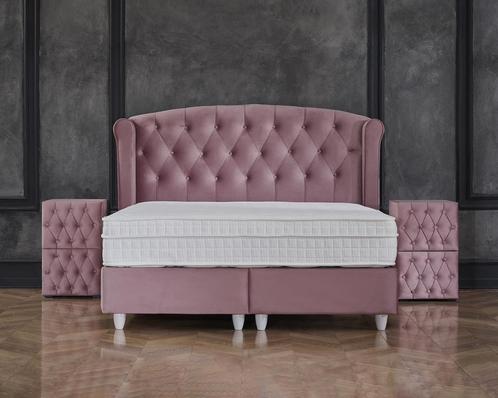 Opberg Boxspring Aurora - Roze, Huis en Inrichting, Slaapkamer | Boxsprings, Nieuw, Verzenden