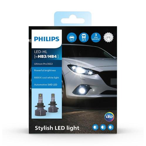 Philips HB3/HB4 LED Koplamp 12-24V Ultinon Pro3022 Set, Auto-onderdelen, Verlichting, Nieuw, Ophalen of Verzenden