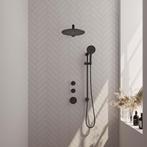 Thermostatisch Inbouwdoucheset Brauer Black 30cm Hoofddouche, Ophalen of Verzenden, Nieuw, Kraan