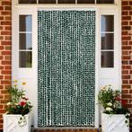 vidaXL Vliegengordijn 118x220 cm chenille groen en wit, Huis en Inrichting, Stoffering | Gordijnen en Lamellen, Verzenden, Nieuw