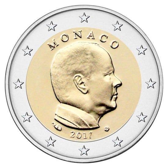 Monaco 2 Euro 2017 UNC, Postzegels en Munten, Munten | Europa | Euromunten, Verzenden
