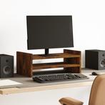 vidaXL Monitorstandaard 50x27x20 cm bewerkt hout gerookt, Verzenden, Nieuw