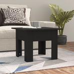 vidaXL Salontafel 55x55x42 cm bewerkt hout zwart, 50 tot 100 cm, Verzenden, Nieuw, 50 tot 100 cm