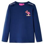 vidaXL Kindershirt met lange mouwen 92 marineblauw, Verzenden, Nieuw