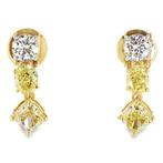 Oorstekers - 18 karaat Geel goud - 1.68ct. tw. Geel Diamant, Sieraden, Tassen en Uiterlijk, Antieke sieraden