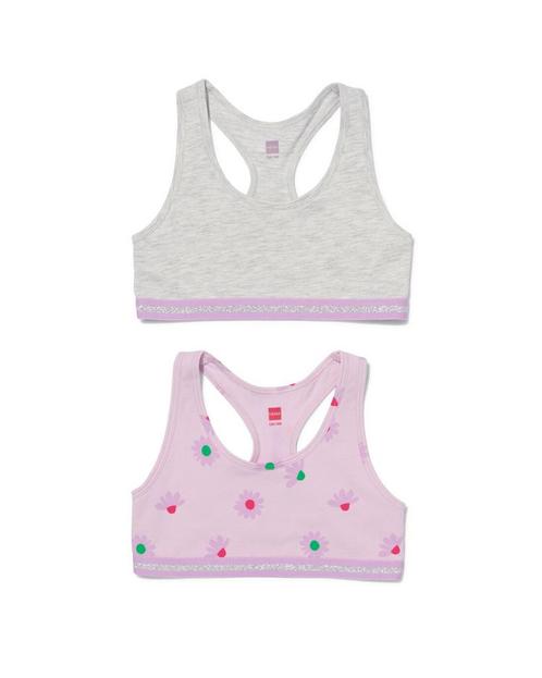 HEMA Kinder croptops stretch katoen - 2 stuks lila, Kinderen en Baby's, Kinderkleding | Overige, Nieuw, Verzenden