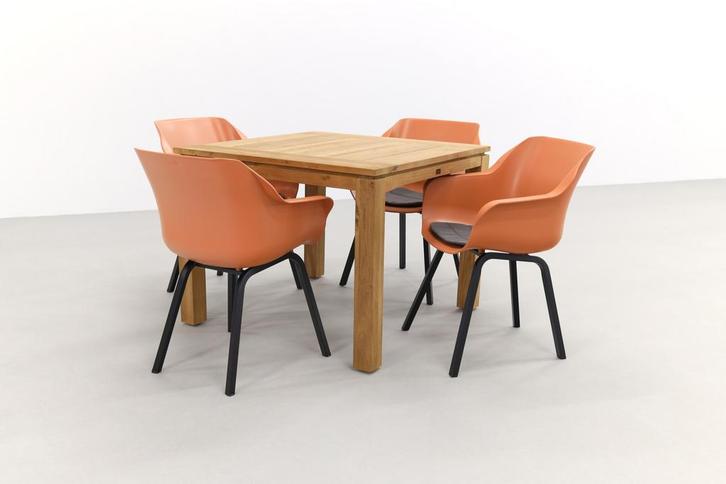 Hartman Sophie tuinstoel Terra/Rome brown 100 cm. - 5-delig, Tuin en Terras, Tuinsets en Loungesets, Tuinset, Nieuw, Hout, Verzenden