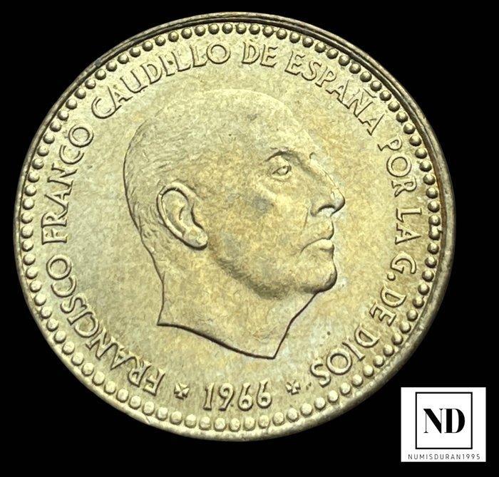 Koninkrijk Spanje. Francisco Franco. Peseta 1966 *19-68 -, Postzegels en Munten, Munten | Europa | Niet-Euromunten