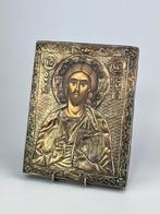 Icoon - Christus Pantokrator - Hout, Koper, Antiek en Kunst