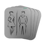 GGM Gastro | AIR-WOLF | Deurbord Toilette - zelfklevend -, Verzenden, Nieuw, Effen, Bord(en)