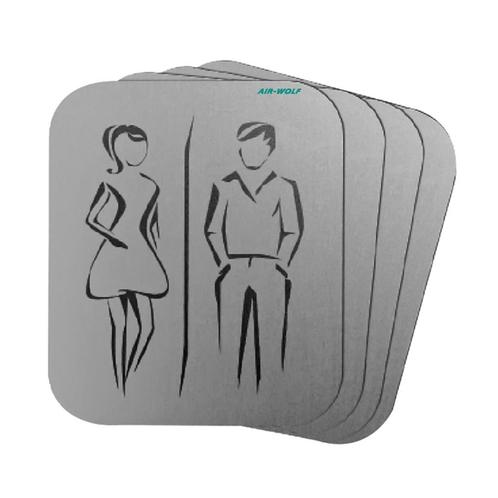 GGM Gastro | AIR-WOLF | Deurbord Toilette - zelfklevend -, Huis en Inrichting, Keuken | Servies, Effen, Nieuw, Bord(en), Verzenden