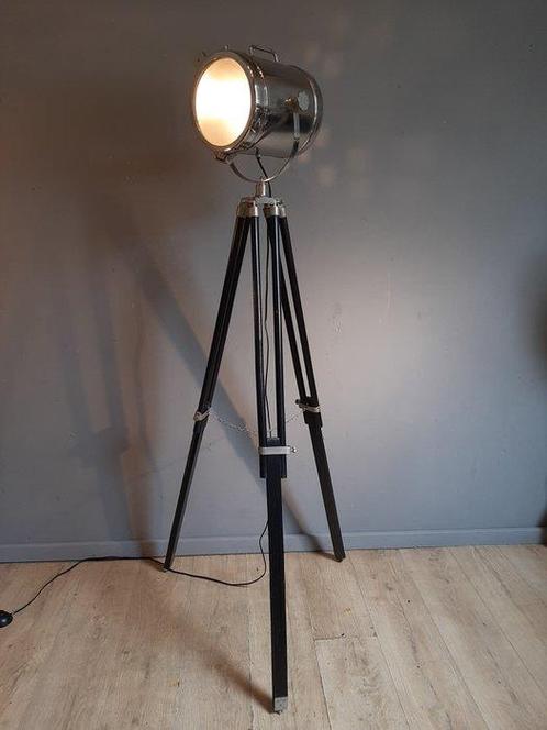 Staande lamp - Hout, Metaal - Scheeps / Studiolamp, Antiek en Kunst, Curiosa en Brocante