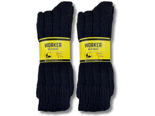 6 Paar Noorse werksokken - Thermo - Zwart, Kleding | Heren, Sokken en Kousen, Verzenden
