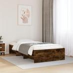 vidaXL Bedframe zonder matras hout gerookt eikenkleurig, 90 cm, Eenpersoons, Bruin, Verzenden